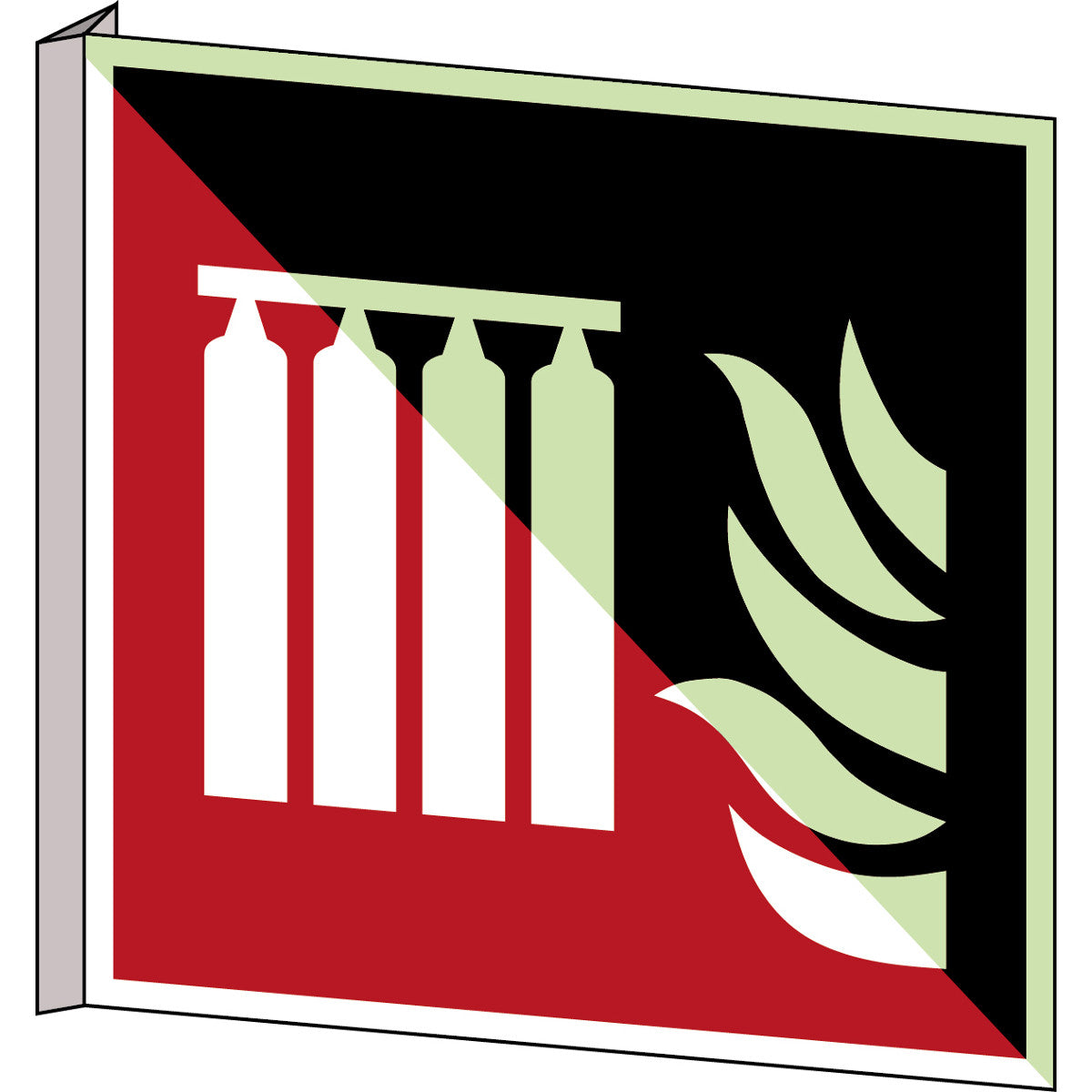 Fest eingebaute Feuerlöschmittel-Batterie – ISO 7010