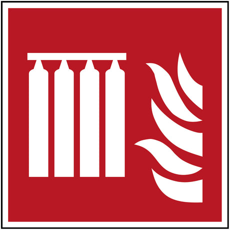 Fest eingebaute Feuerlöschmittel-Batterie – ISO 7010