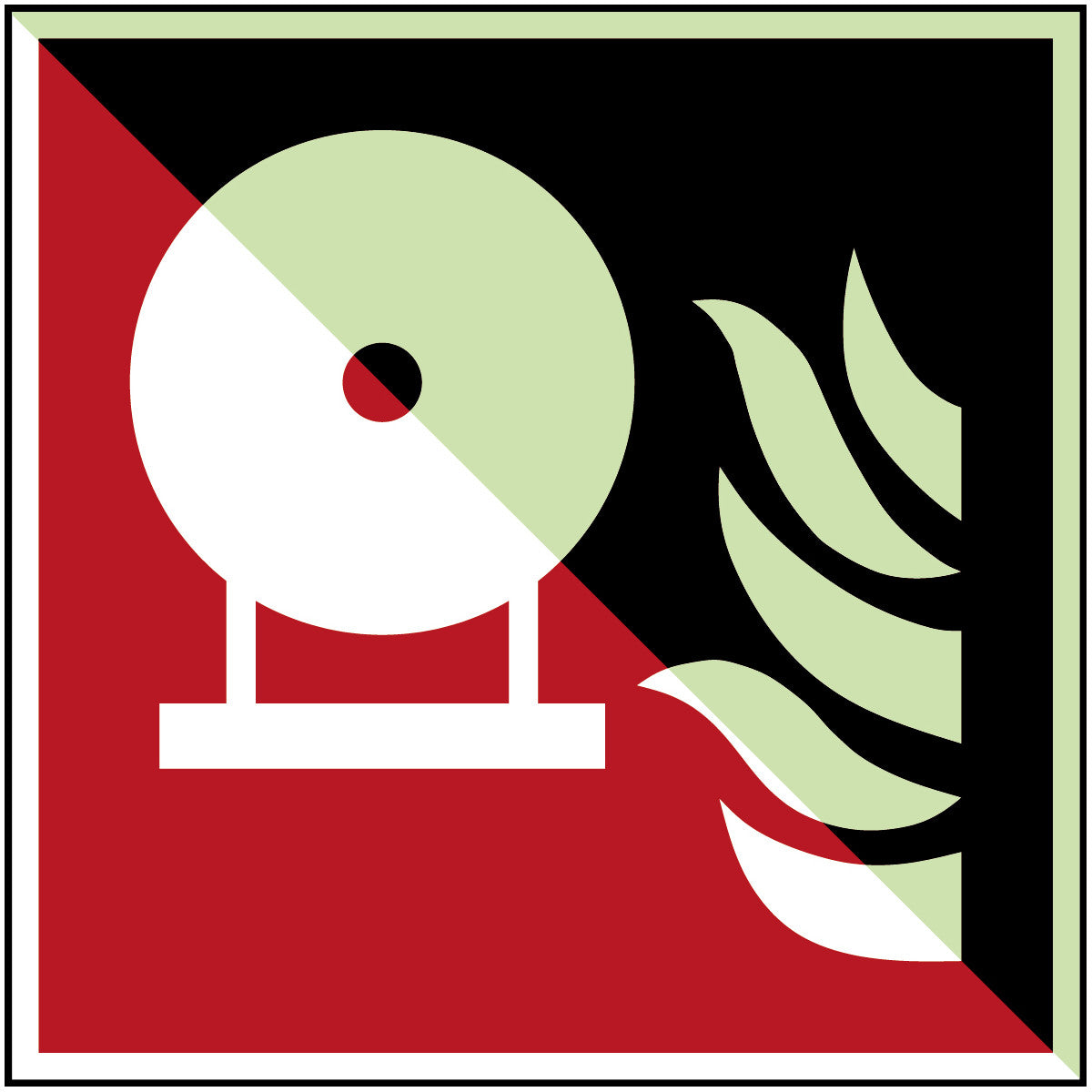 Fest eingebaute Feuerlösch-Flasche – ISO 7010