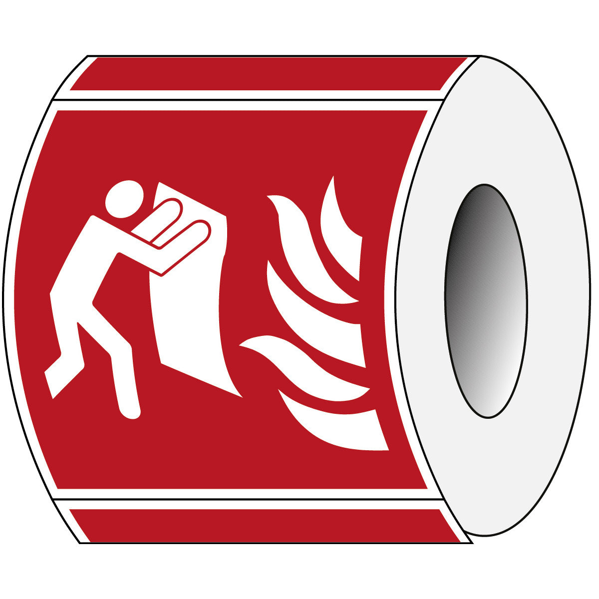 Verbotsschild auf Rolle – Feuerlöschdecke