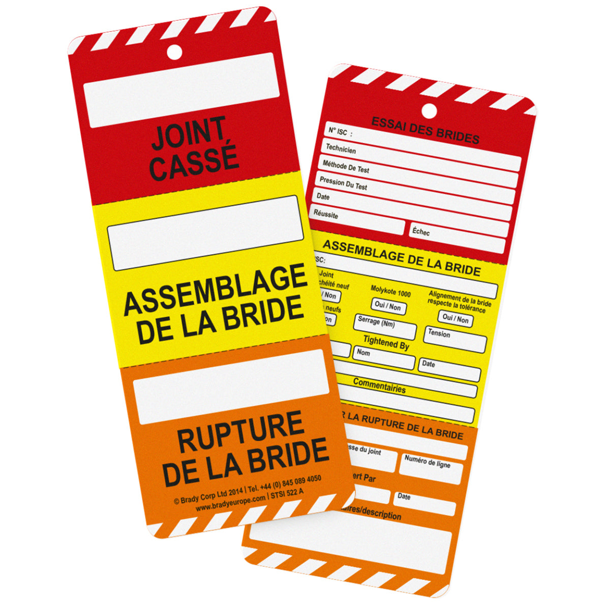 Etiquette en 3 parties Bride (product francophone)