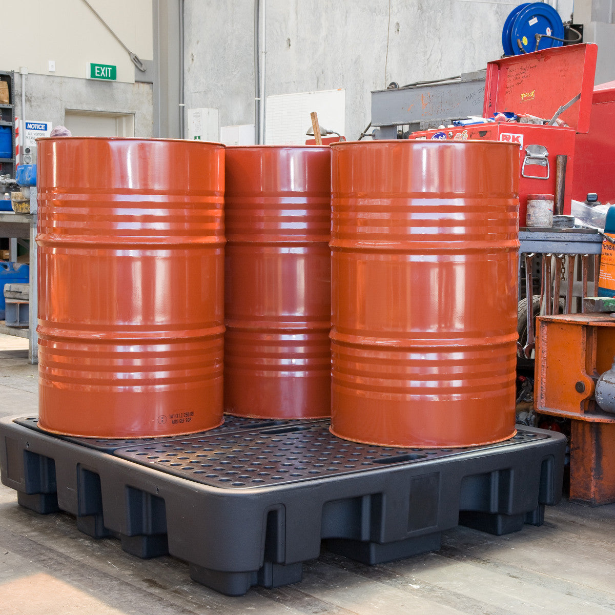 Auffangpaletten für Fässer - schwer - 4 Fässer