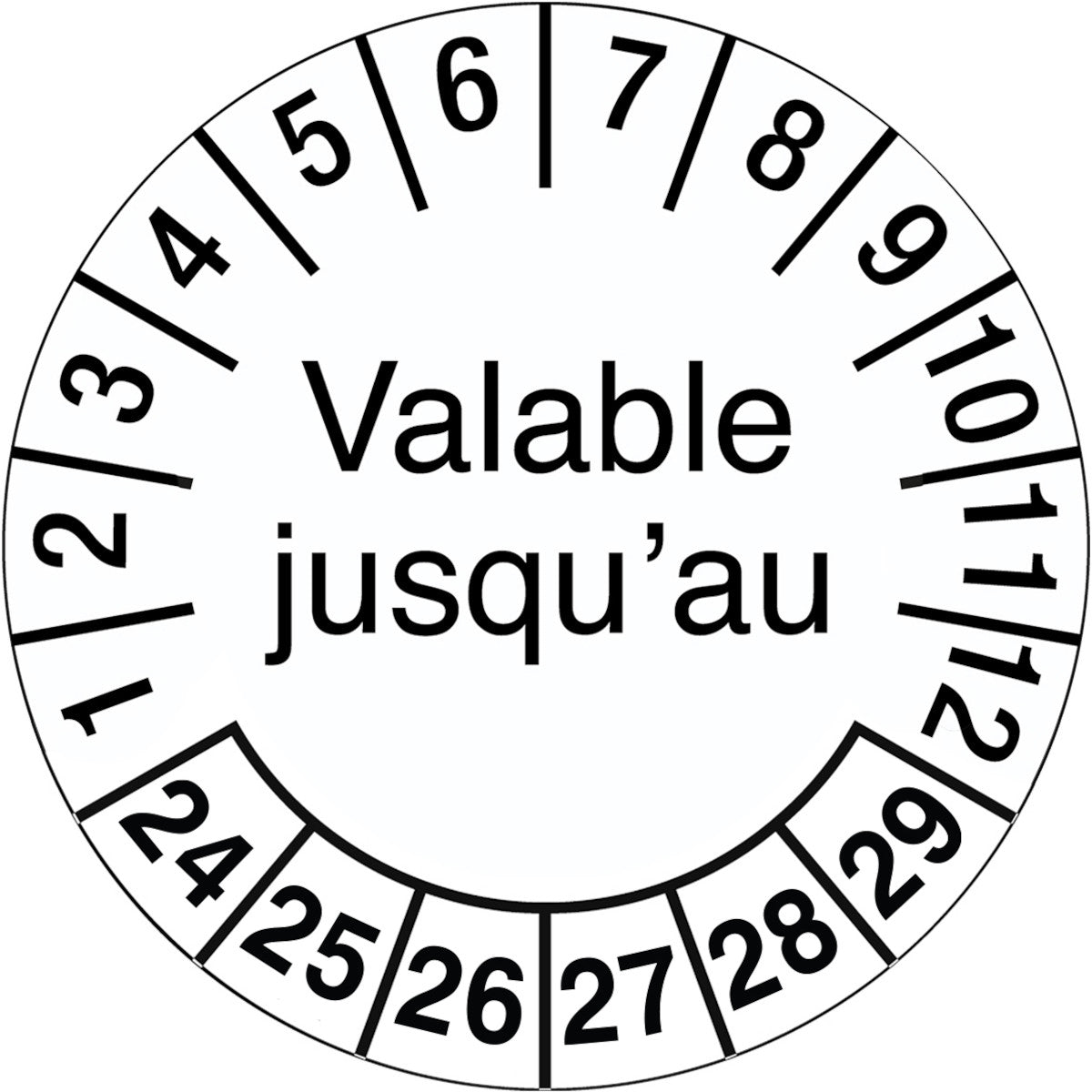 Counterfeit-proof inspection stickers with date