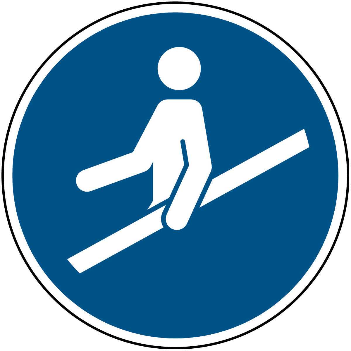 ISO safety sign - Use handrail