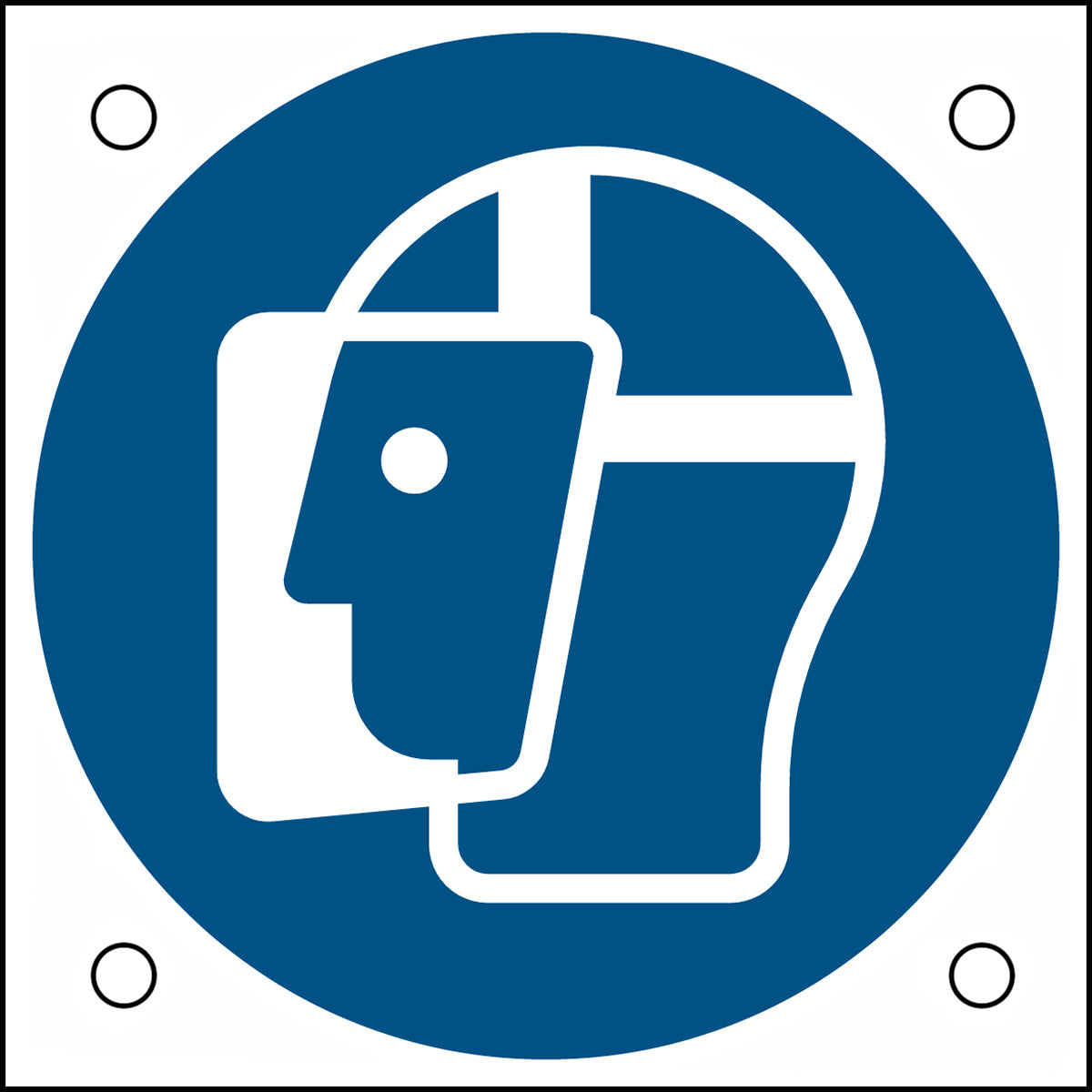 ISO-Sicherheitsschild – Gesichtsschutz benutzen