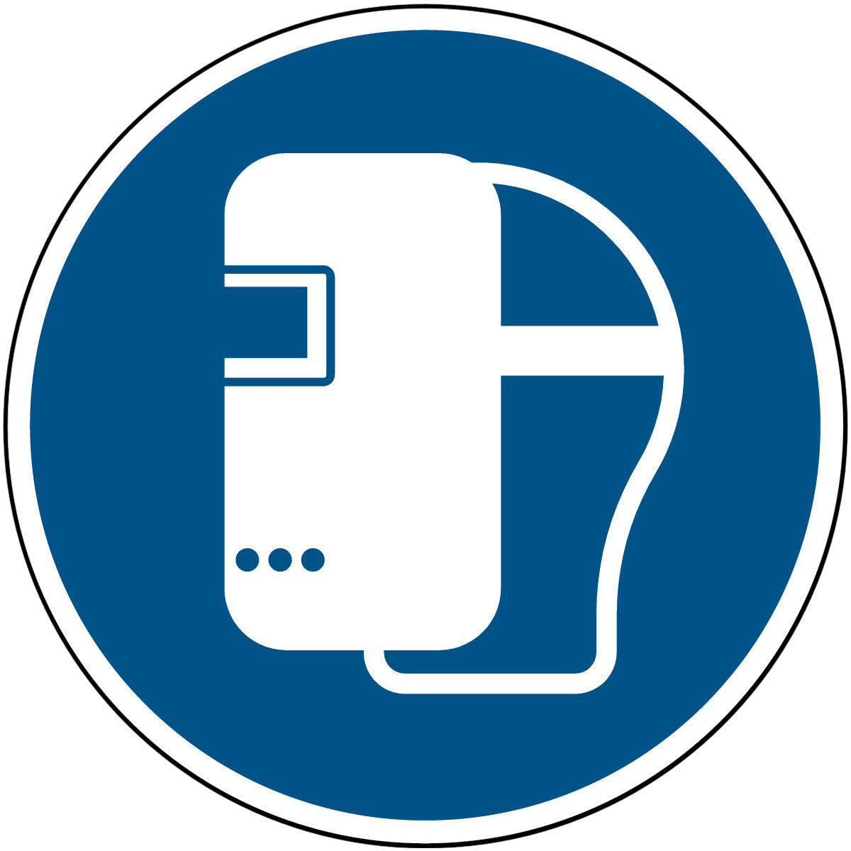 ISO Sicherheitskennzeichnung - Schweissmaske benutzen