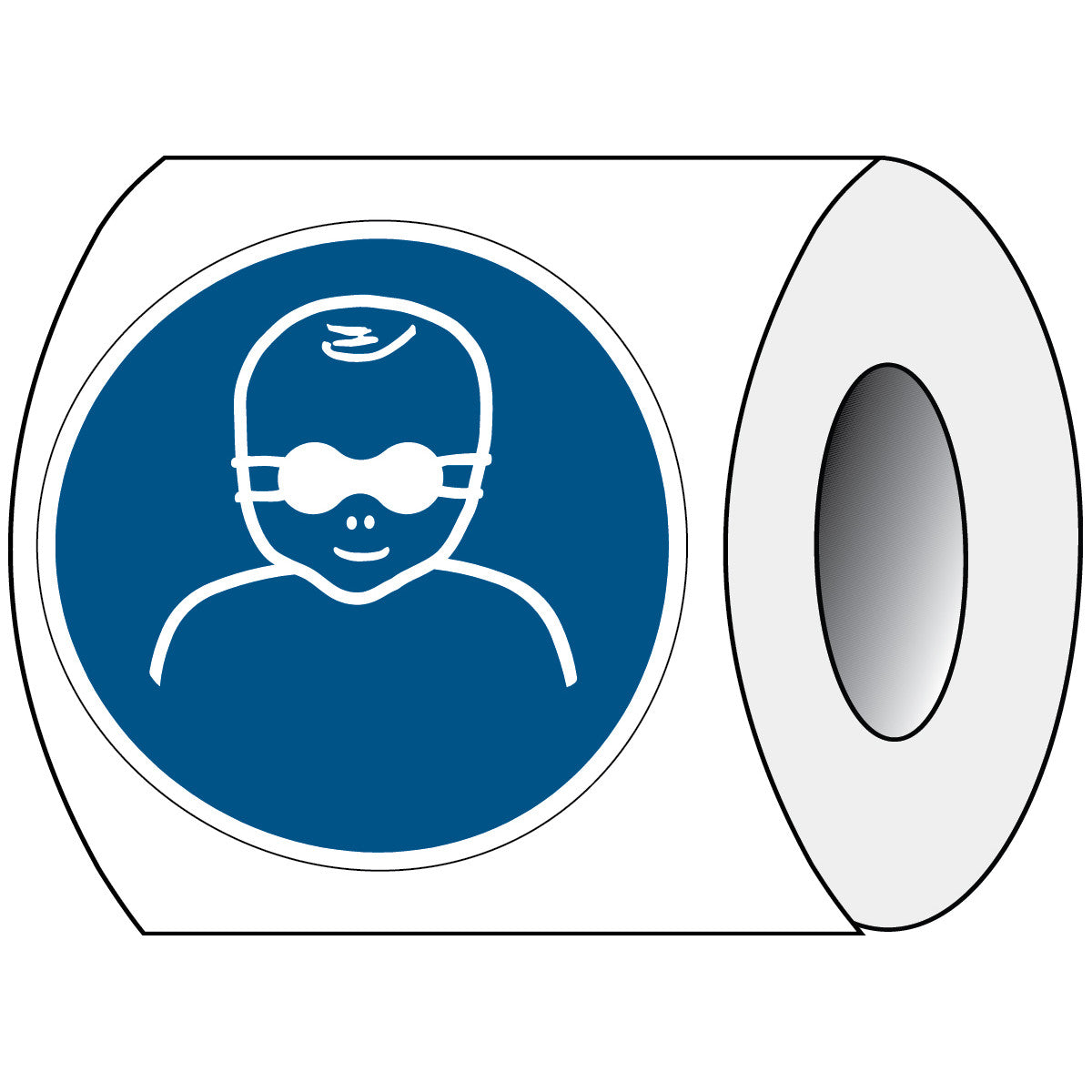 ISO-Sicherheitsschild - Kleinkinder durch weitgehend lichtundurchlässige Augenabschirmung schützen