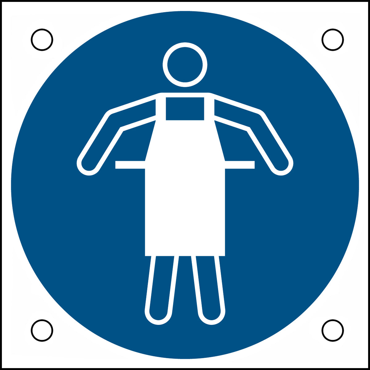 ISO-Sicherheitsschild – Schutzschürze benutzen