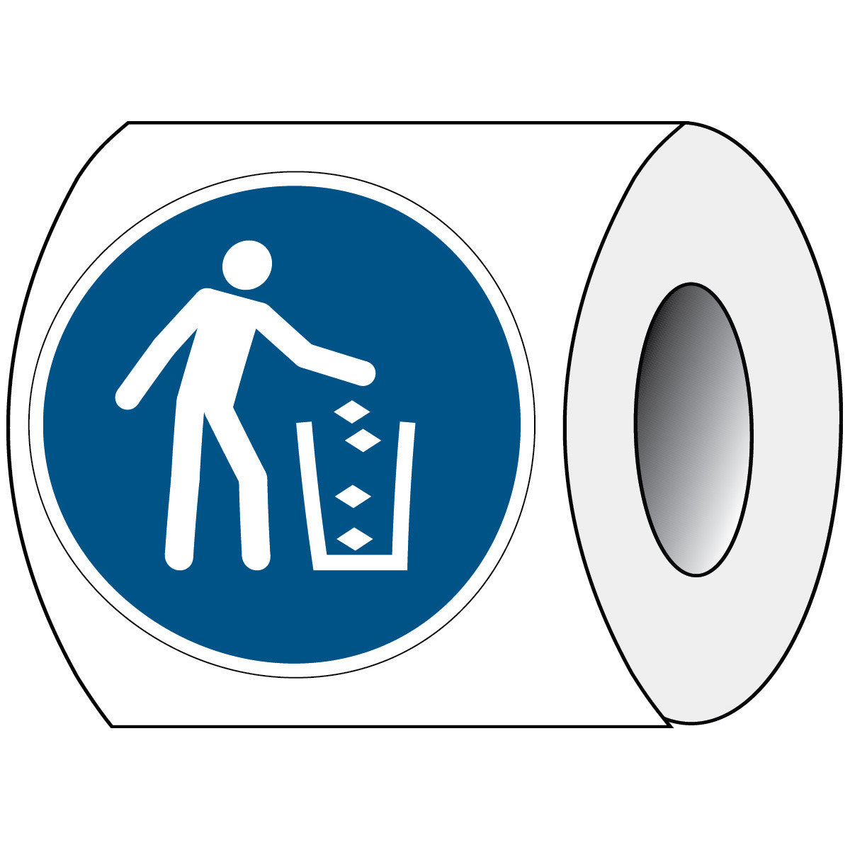 ISO safety sign - Use waste bin