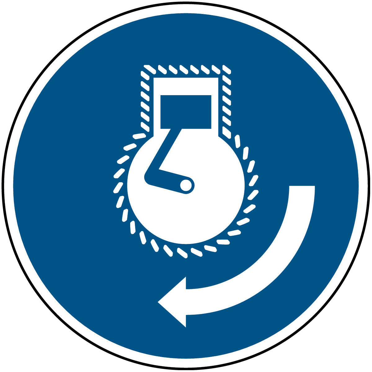 Motor starten bei Aussetzvorgang – ISO 7010