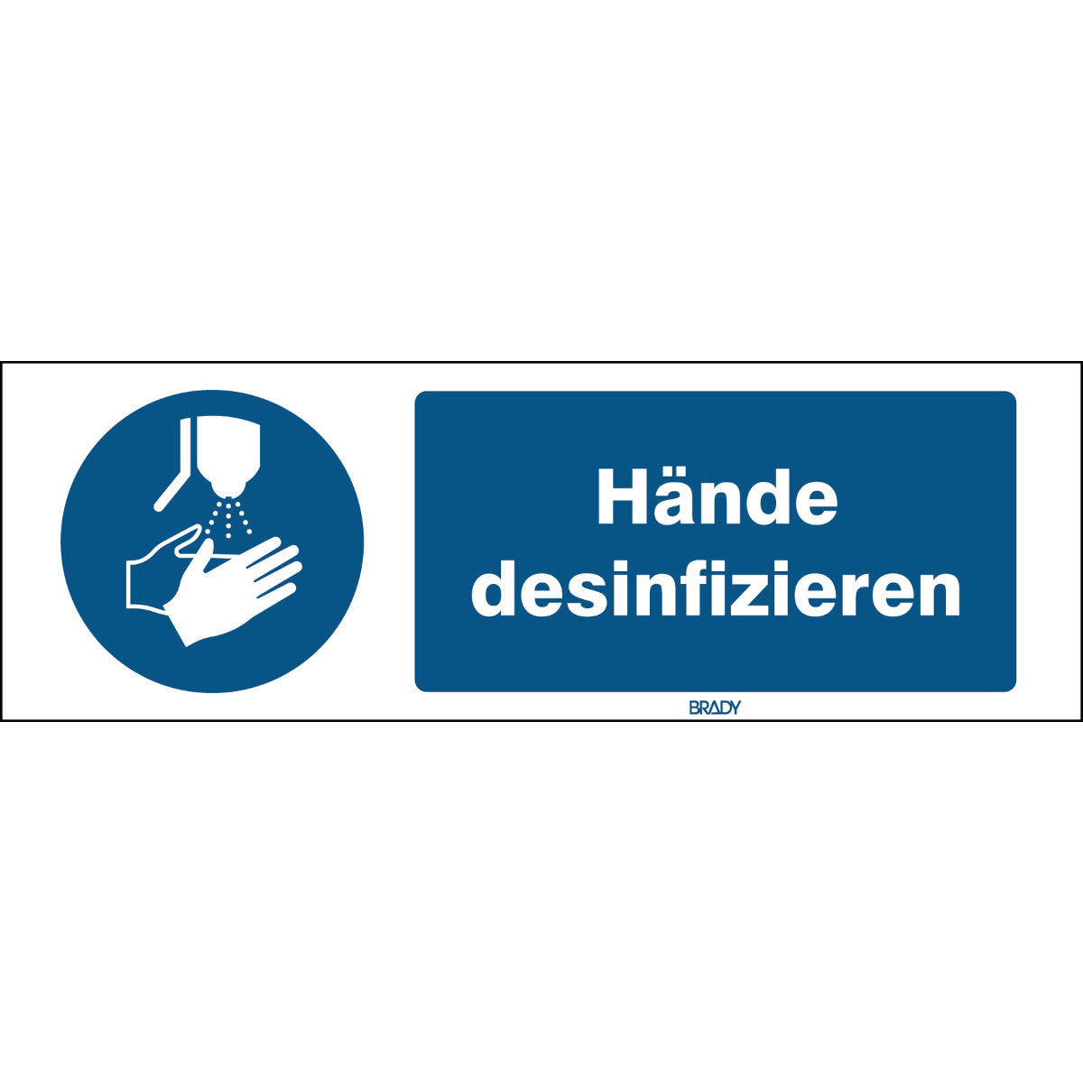 ISO safety sign - Disinfect hands