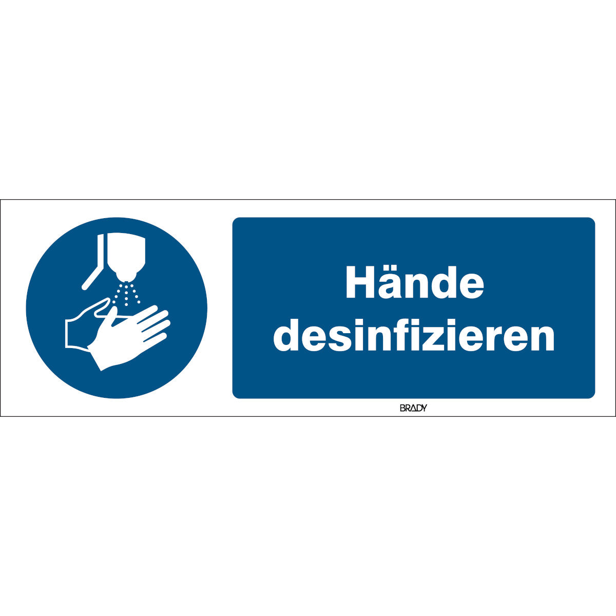 ISO safety sign - Disinfect hands