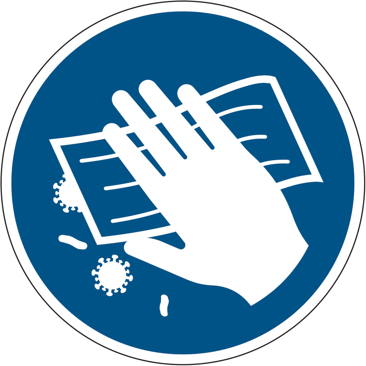 ISO safety sign - Disinfect surface