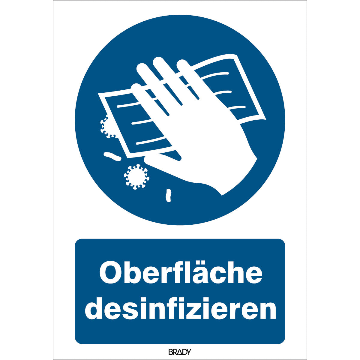 ISO safety sign - Disinfect surface