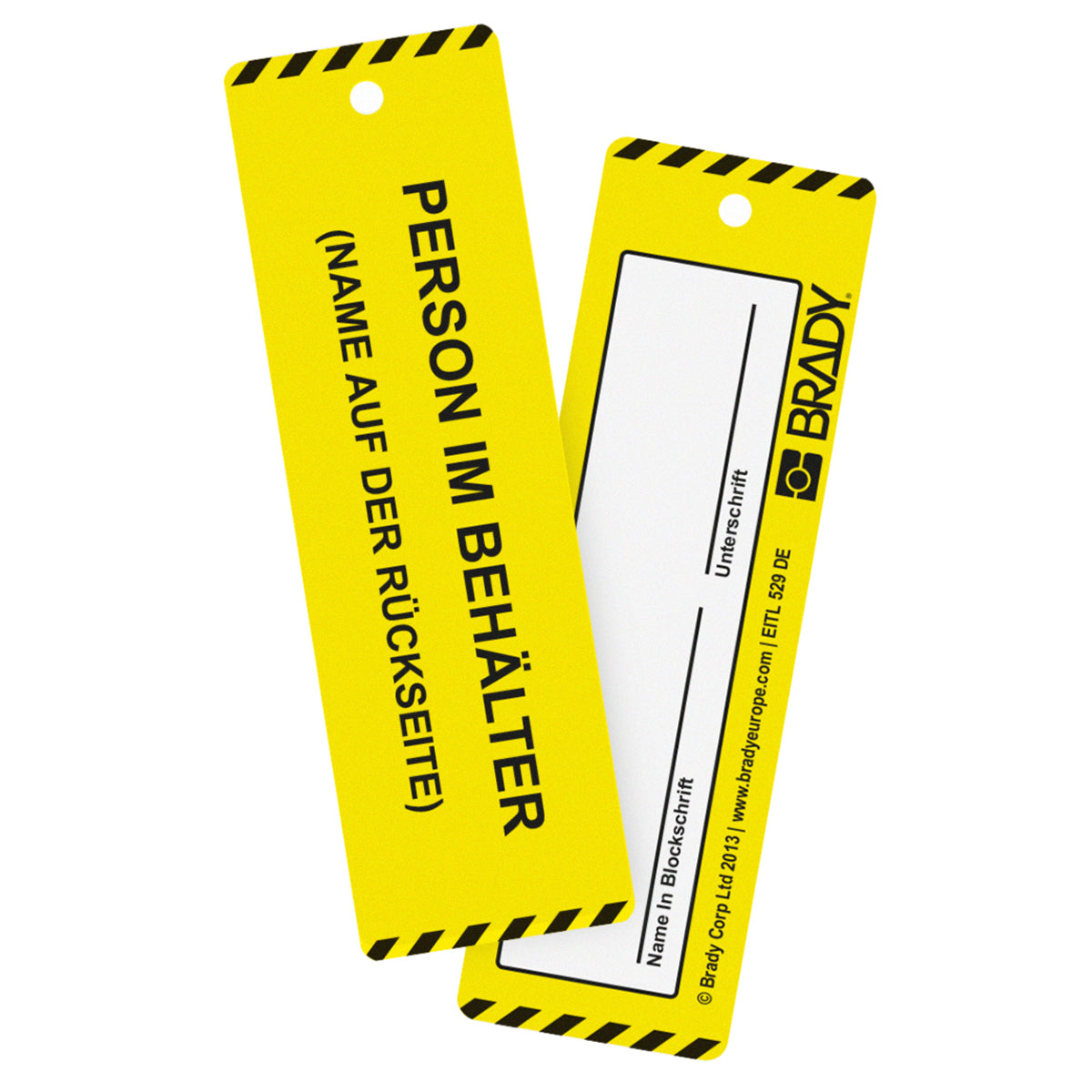 Anhänger Person im Behälter