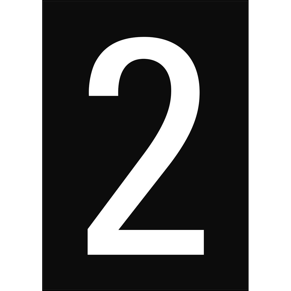Chiffres et lettres A4 - Noir/Blanc - 2 - B-7527 (Polypropylène)