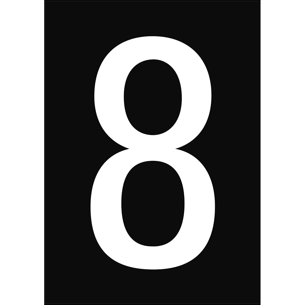 Numbers & Letters A4 - Black/White - 8 - B-859 (Magnetic Foil)
