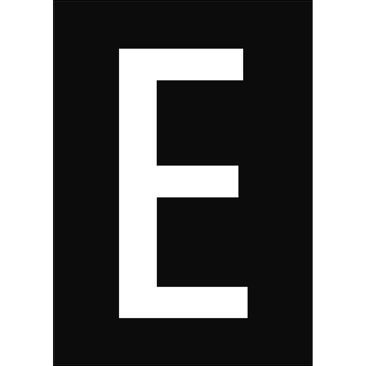 Chiffres et lettres A4 - Noir/Blanc - E - B-859 (Film magnétique)