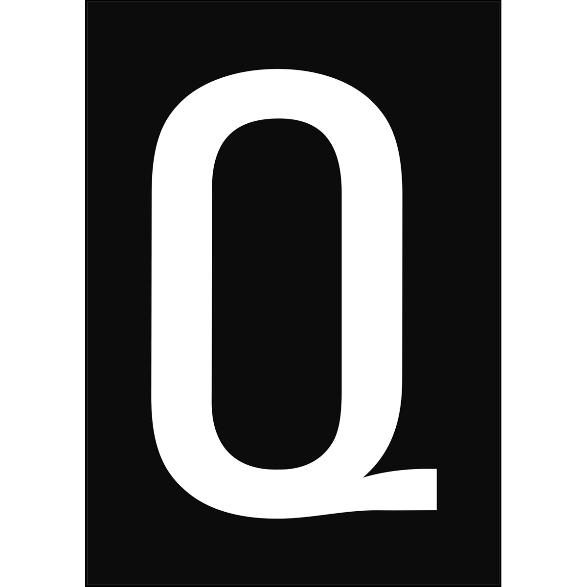 Numbers & Letters A4 - White/Black - Q - B-859 (Magnetic Foil)