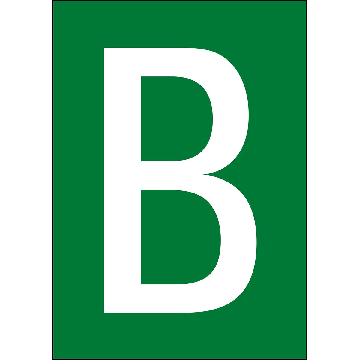 Chiffres et lettres A4 - Vert/Blanc - B - B-859 (Film magnétique)