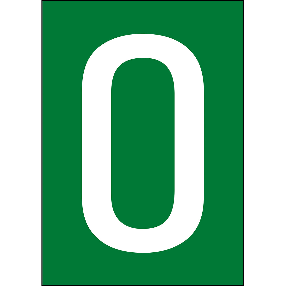 Chiffres et lettres A4 - Vert/Blanc - O - B-859 (Film magnétique)