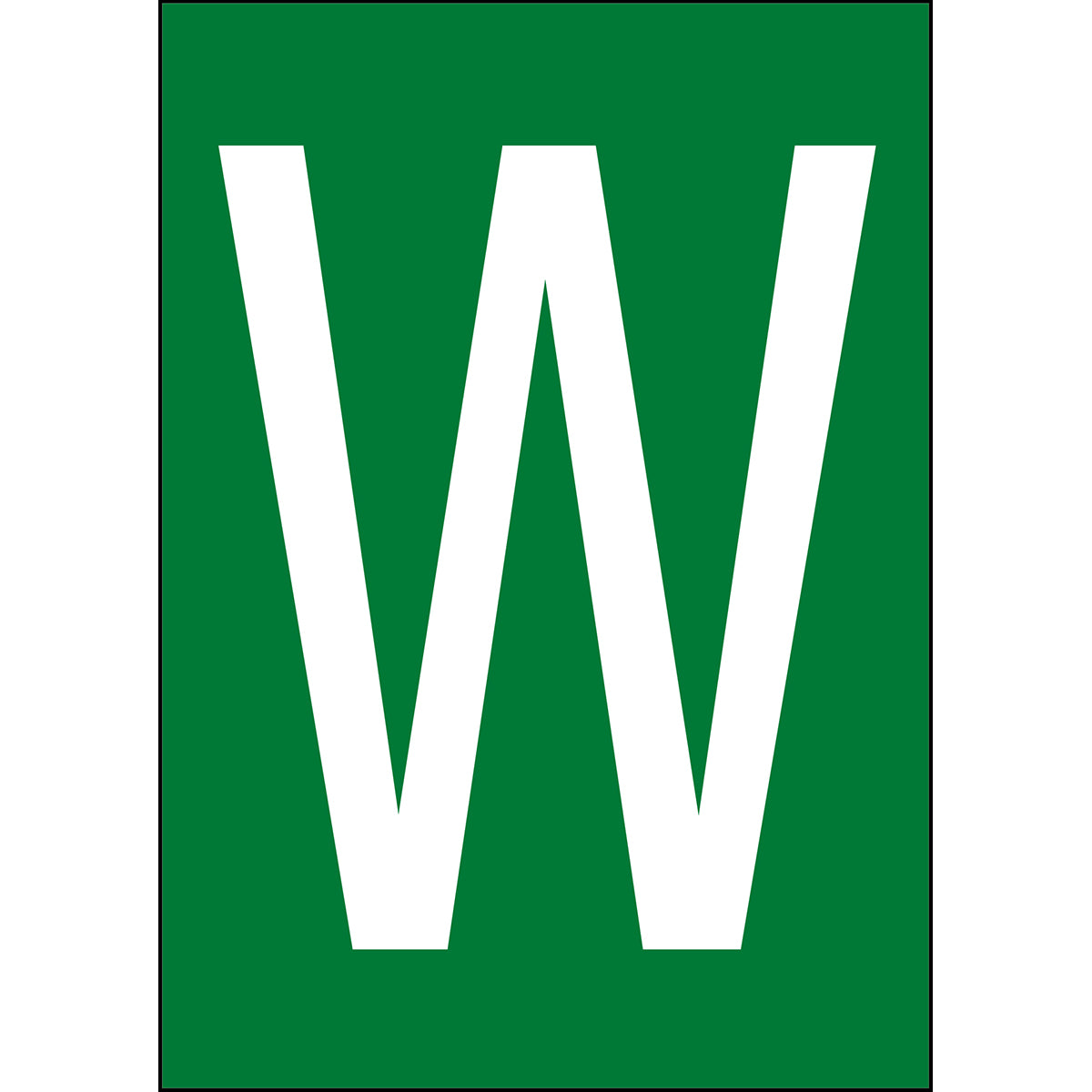 Numbers & Letters A4 - Green/White - W - B-859 (Magnetic Foil)