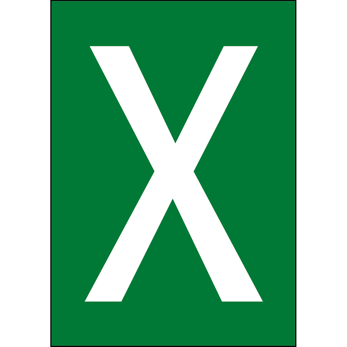 Numbers & Letters A4 - Green/White - X - B-859 (Magnetic Foil)