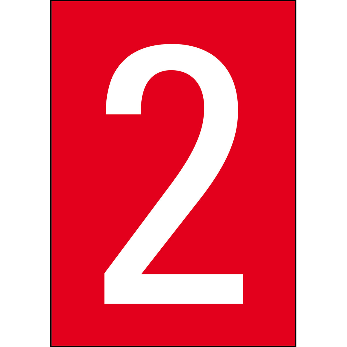 Numbers & Letters A4 - Red/White - 2 - B-859 (Magnetic Foil)