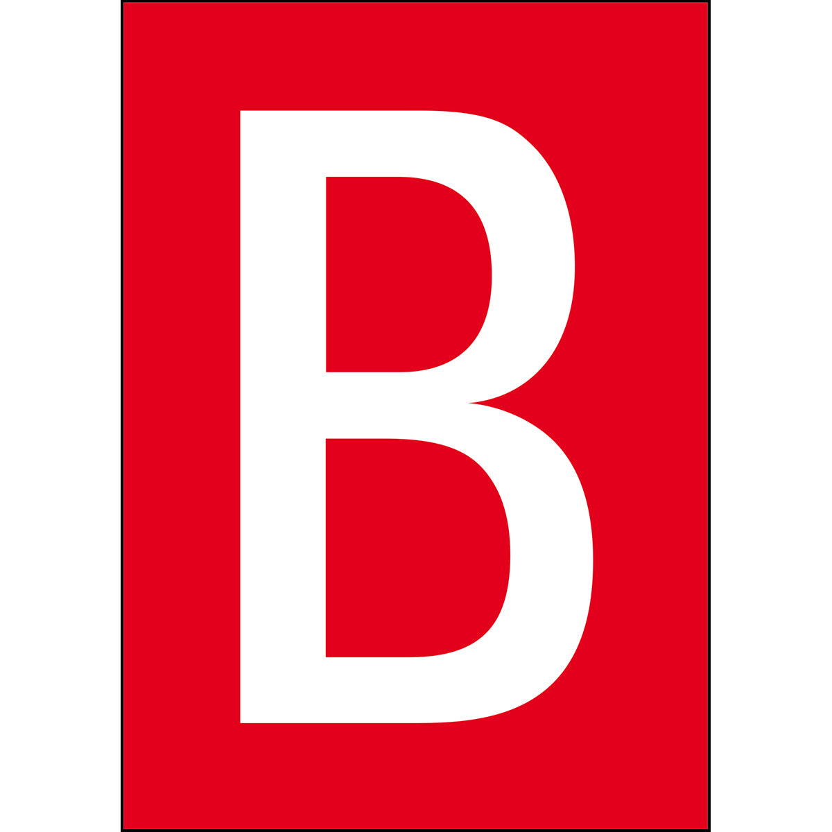 Numbers & Letters A4 - Red/White - B - B-859 (Magnetic Foil)