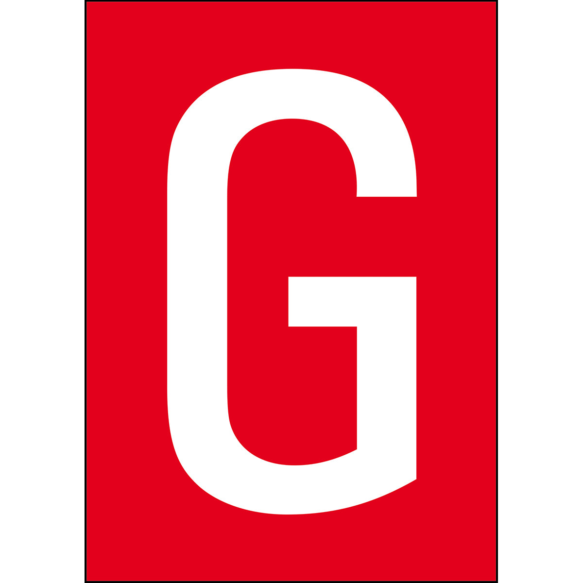 Numbers & Letters A4 - Red/White - G - B-859 (Magnetic Foil)