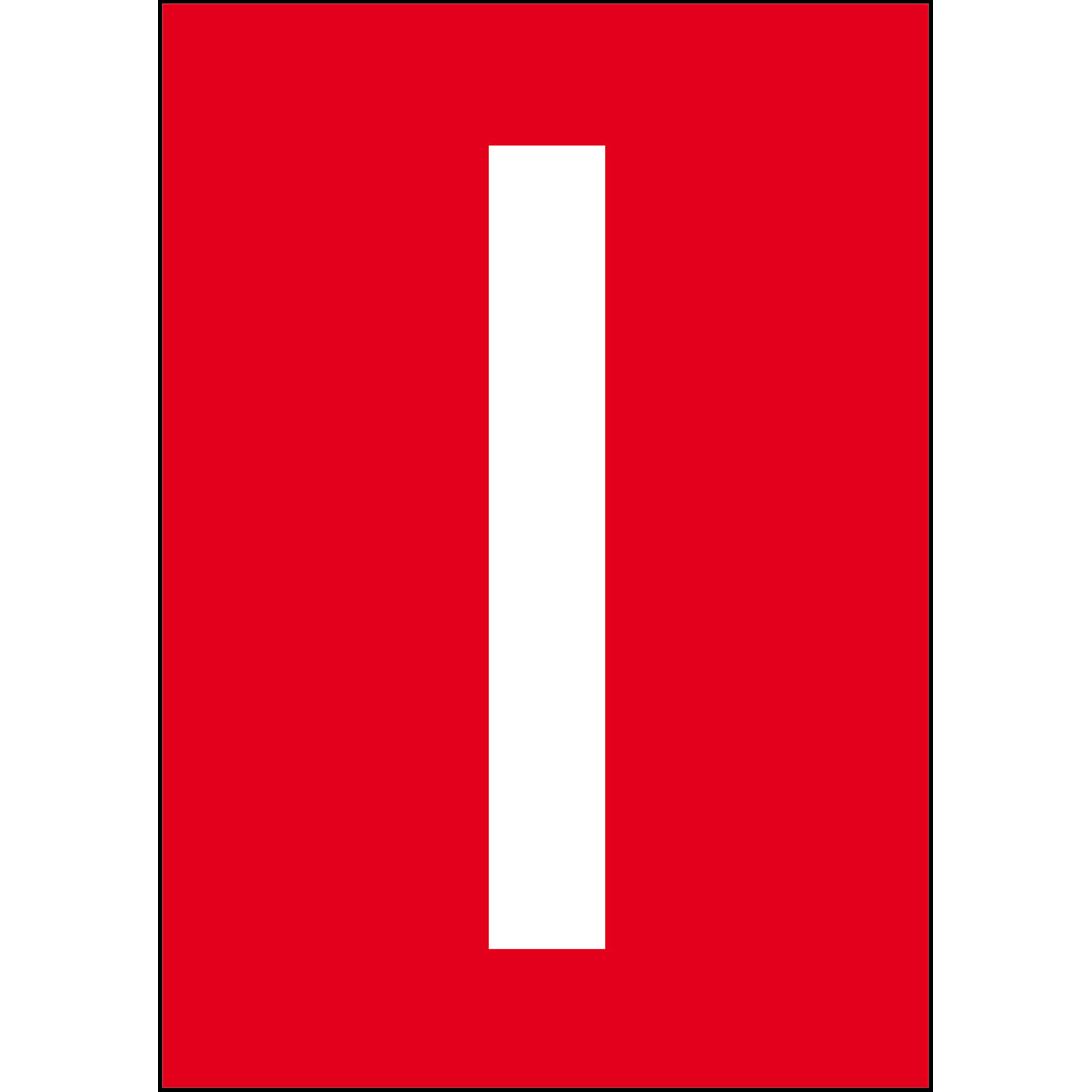 Numbers & Letters A4 - Red/White - I - B-859 (Magnetic Foil)