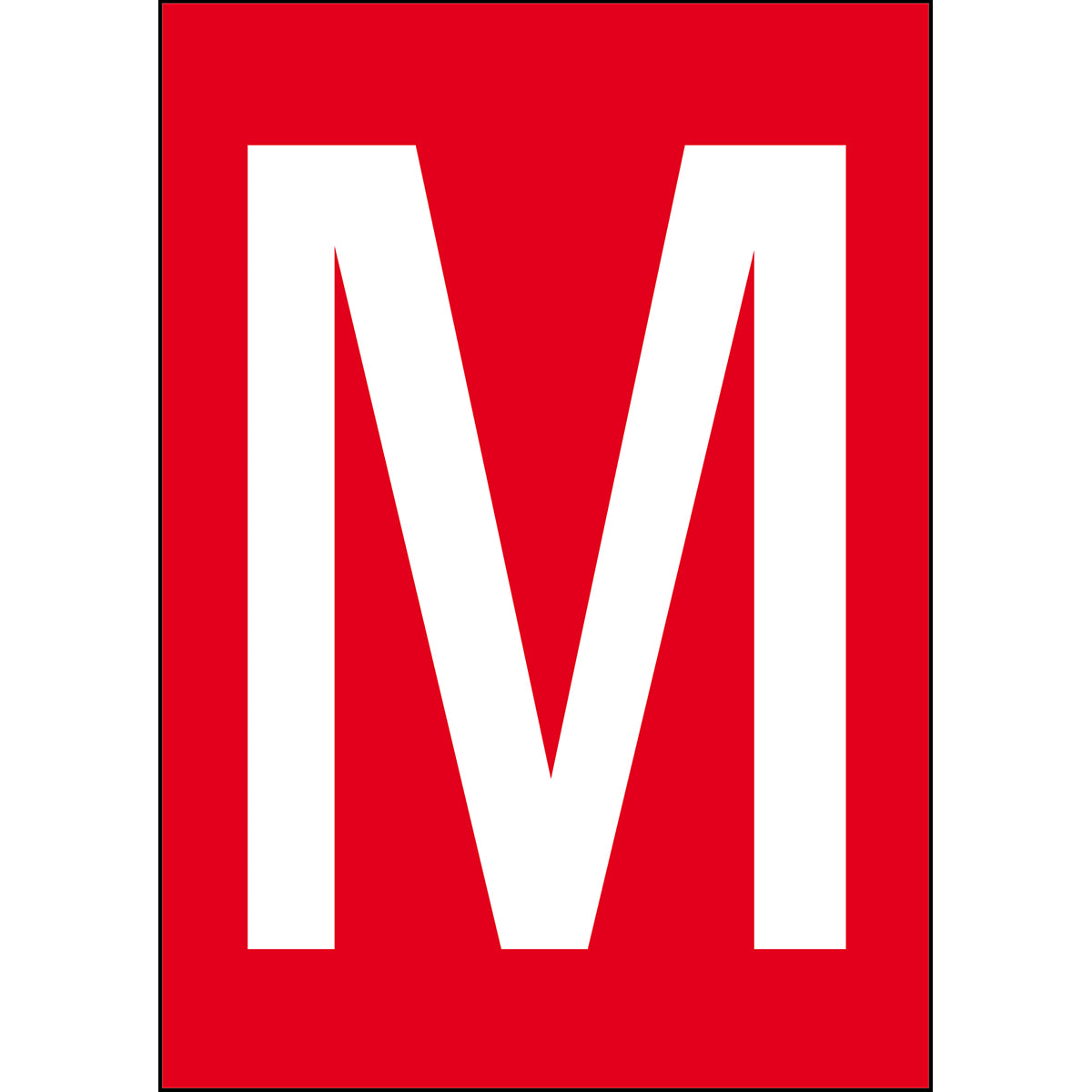 Numbers & Letters A4 - Red/White - M - B-859 (Magnetic Foil)