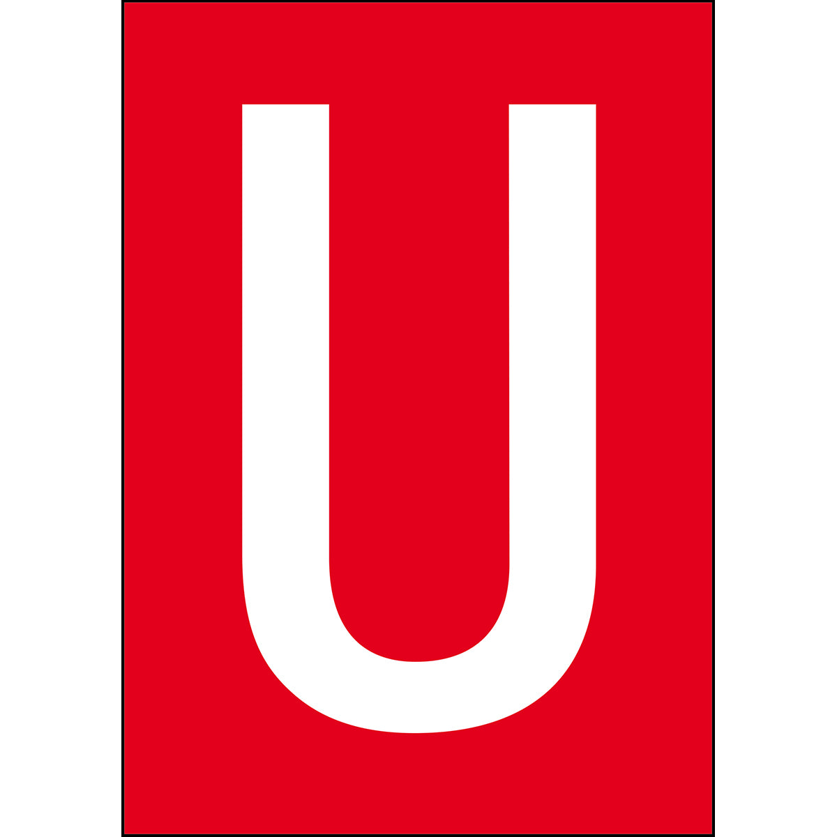 Numbers & Letters A4 - Red/White - U - B-859 (Magnetic Foil)