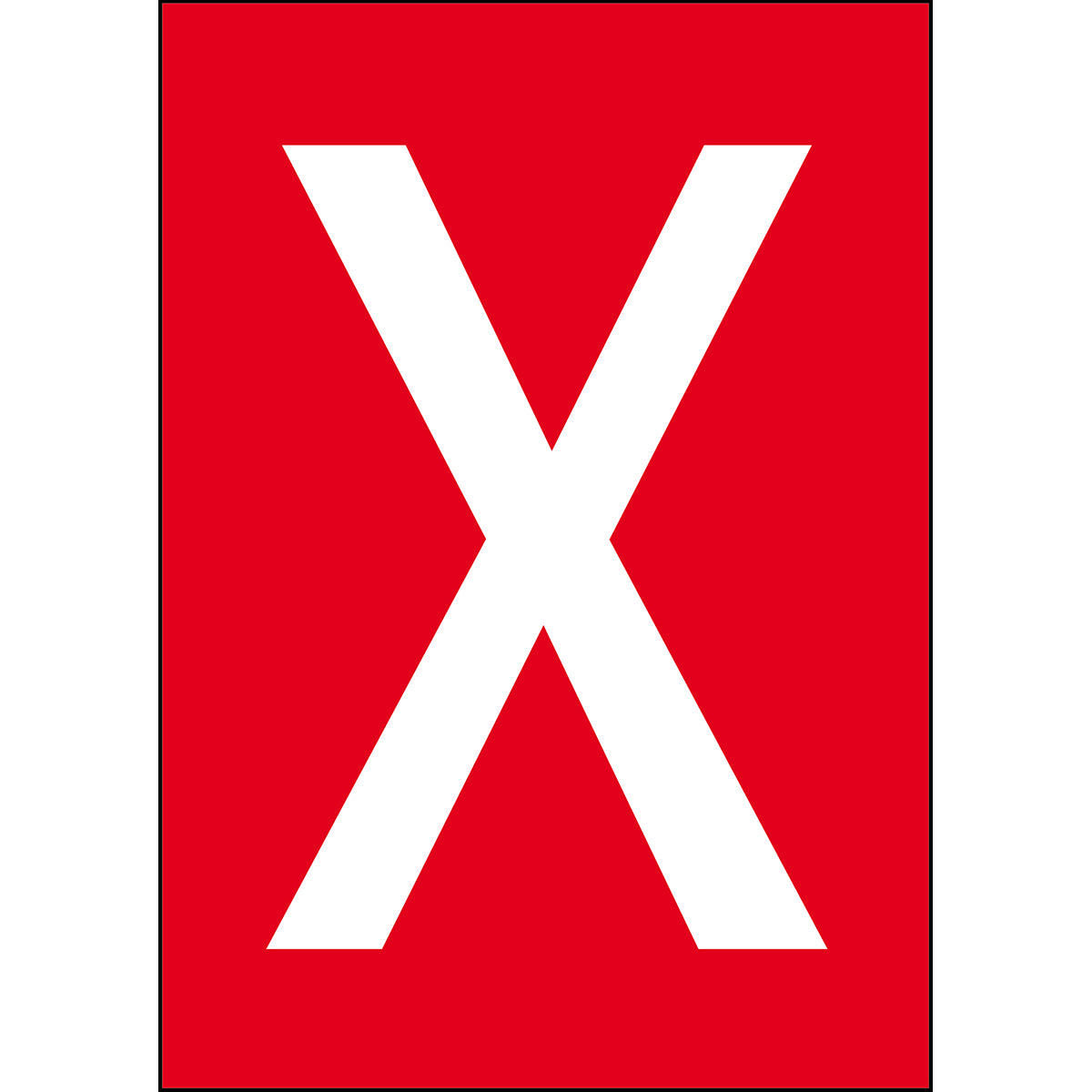 Numbers & Letters A4 - Red/White - X - B-859 (Magnetic Foil)