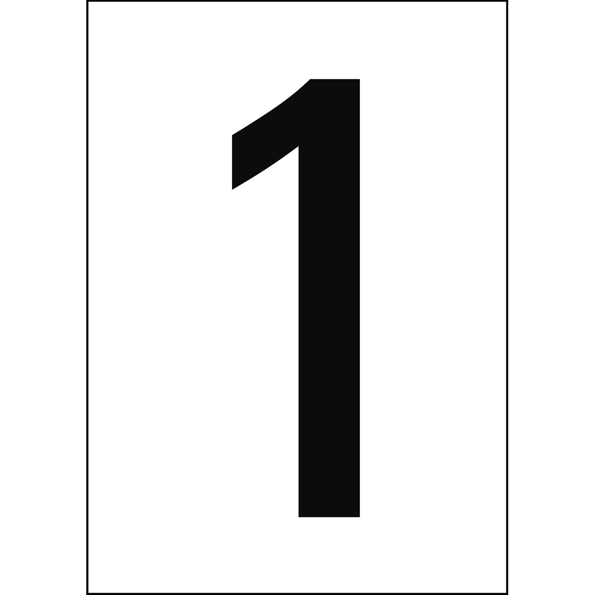 Numbers & Letters A4 - White/Black - 1 - B-859 (Magnetic Foil)