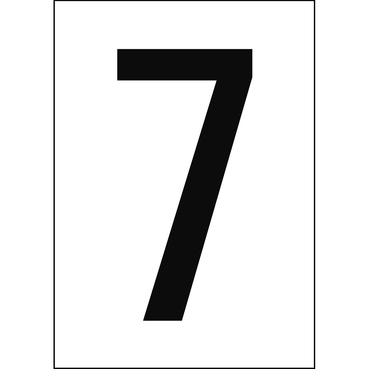 Numbers & Letters A4 - White/Black - 7 - B-859 (Magnetic Foil)