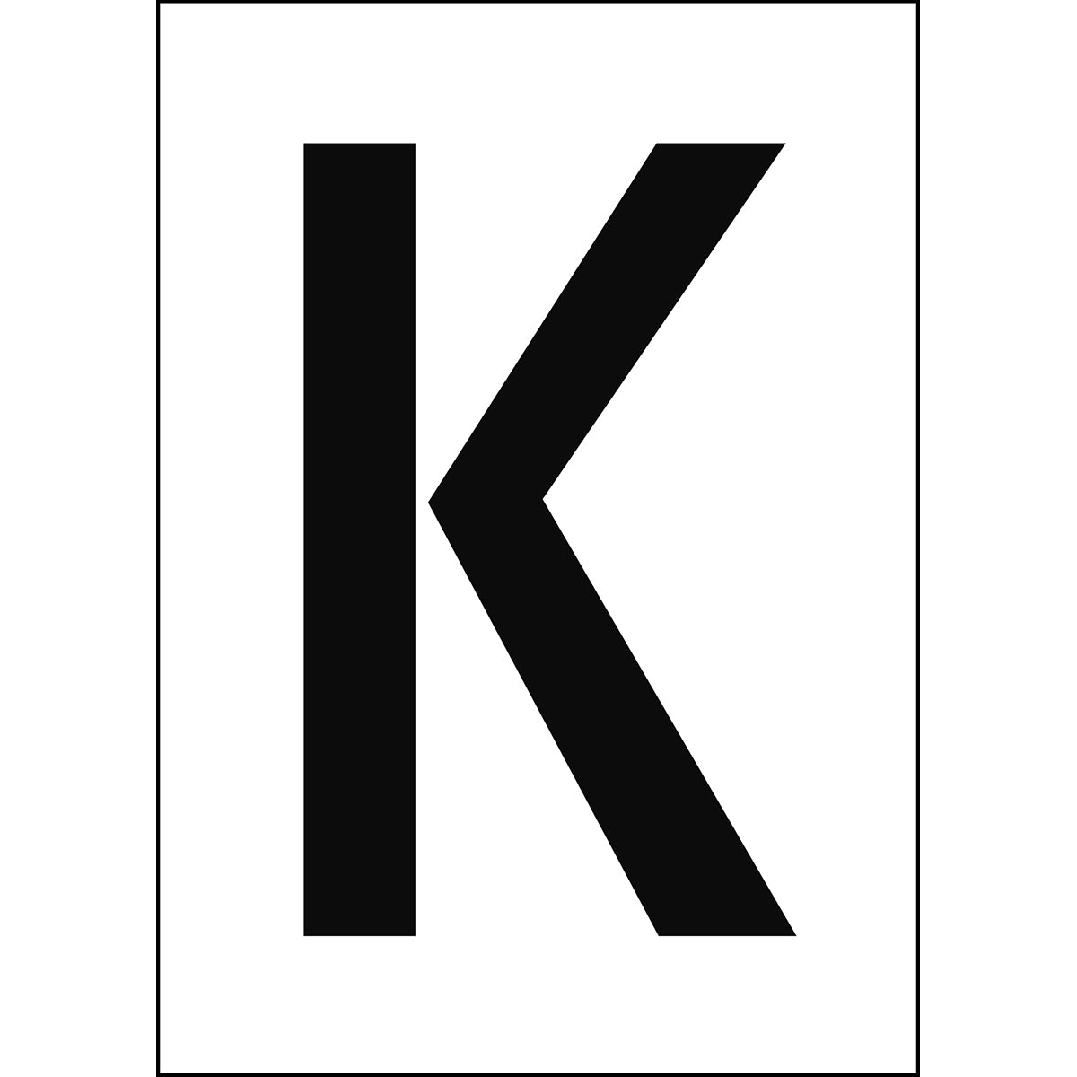 Numbers & Letters A4 - White/Black - K - B-7541 (Laminated Polyester)