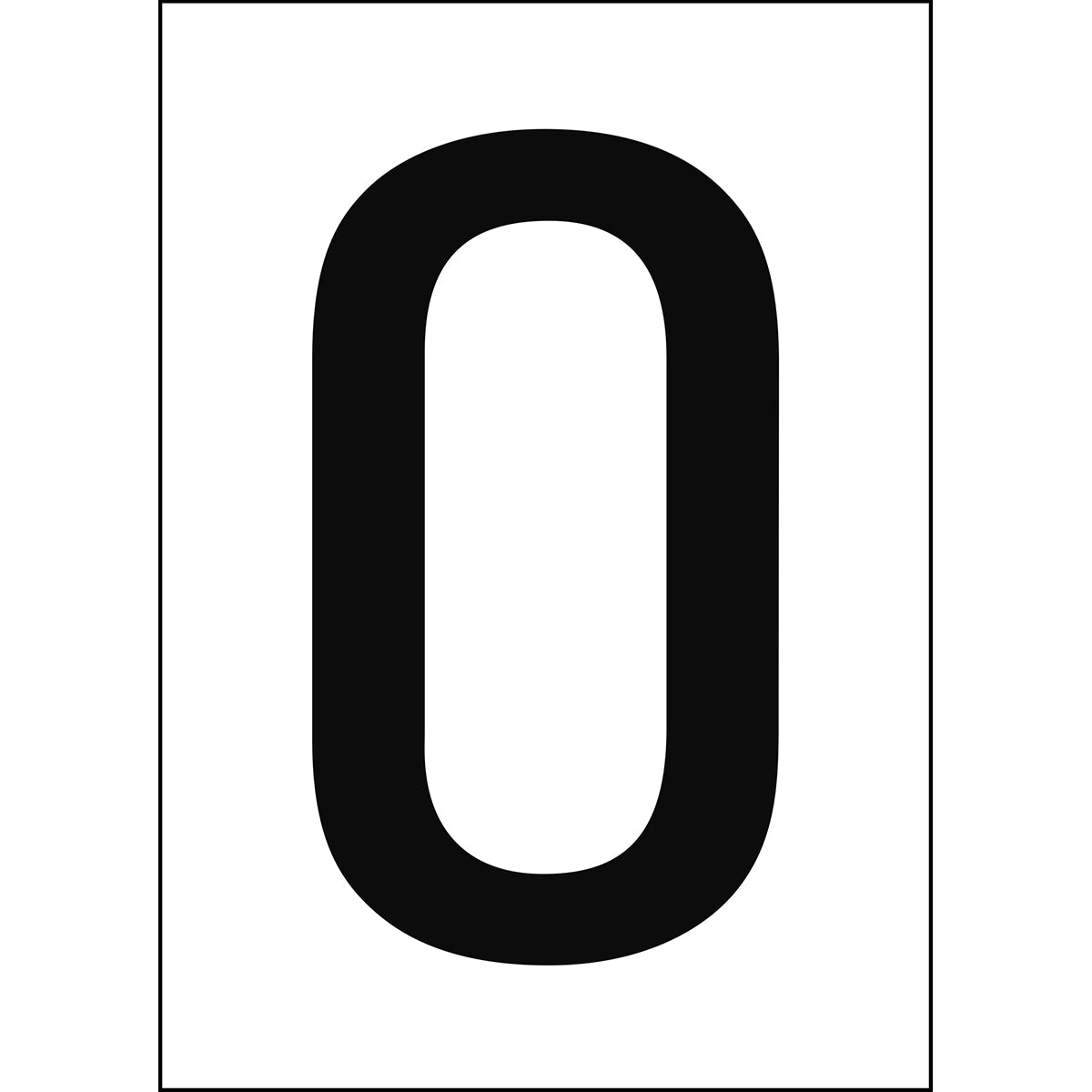Chiffres et lettres A4 - Blanc/Noir - O - B-7541 (Polyester laminé)