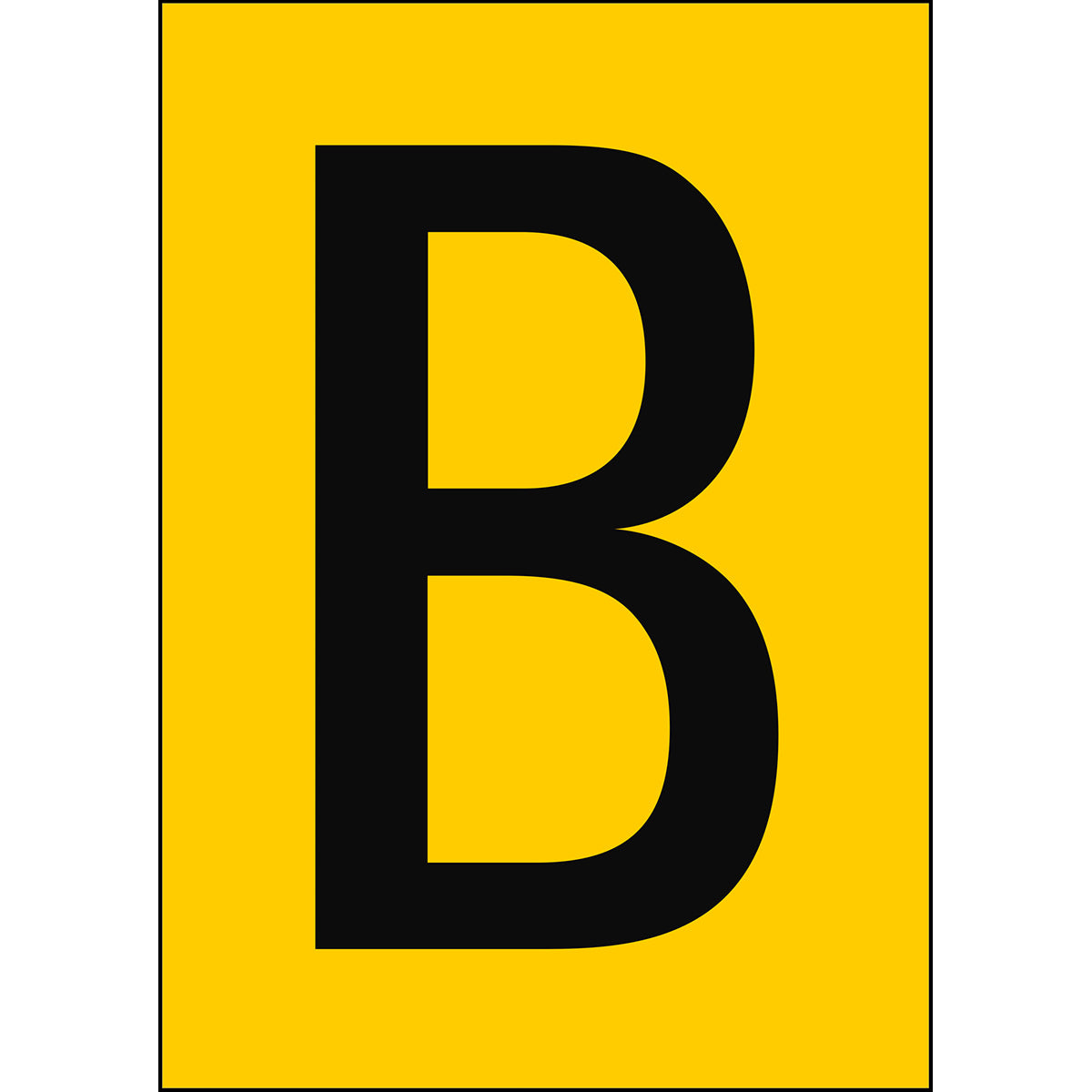 Numbers & Letters A4 - Yellow/Black - B - B-859 (Magnetic Foil)