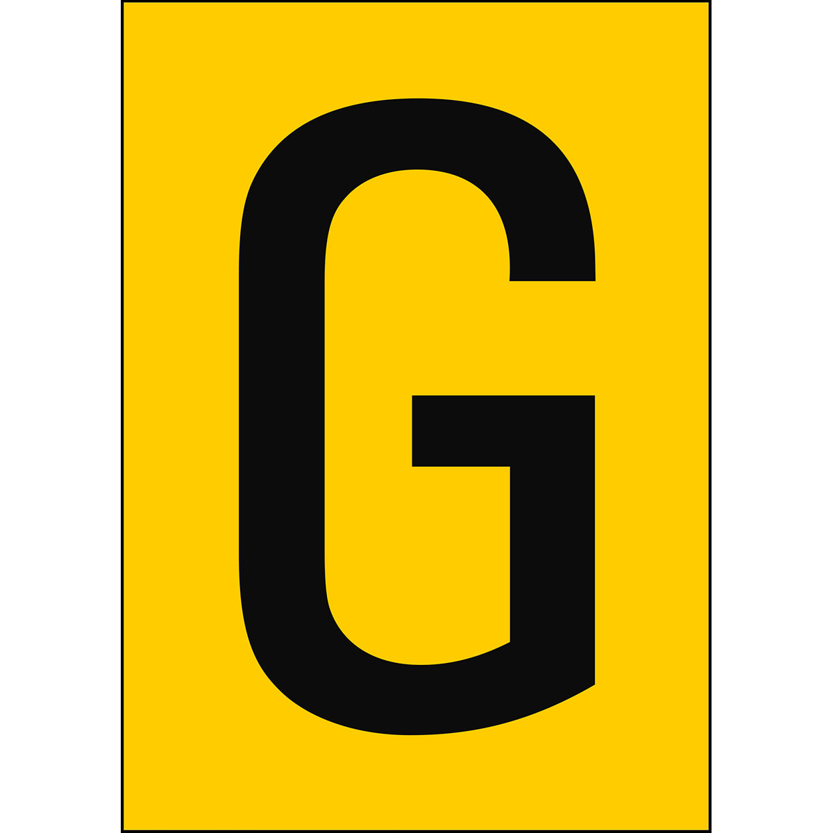 Numbers & Letters A4 - Yellow/Black - G - B-859 (Magnetic Foil)
