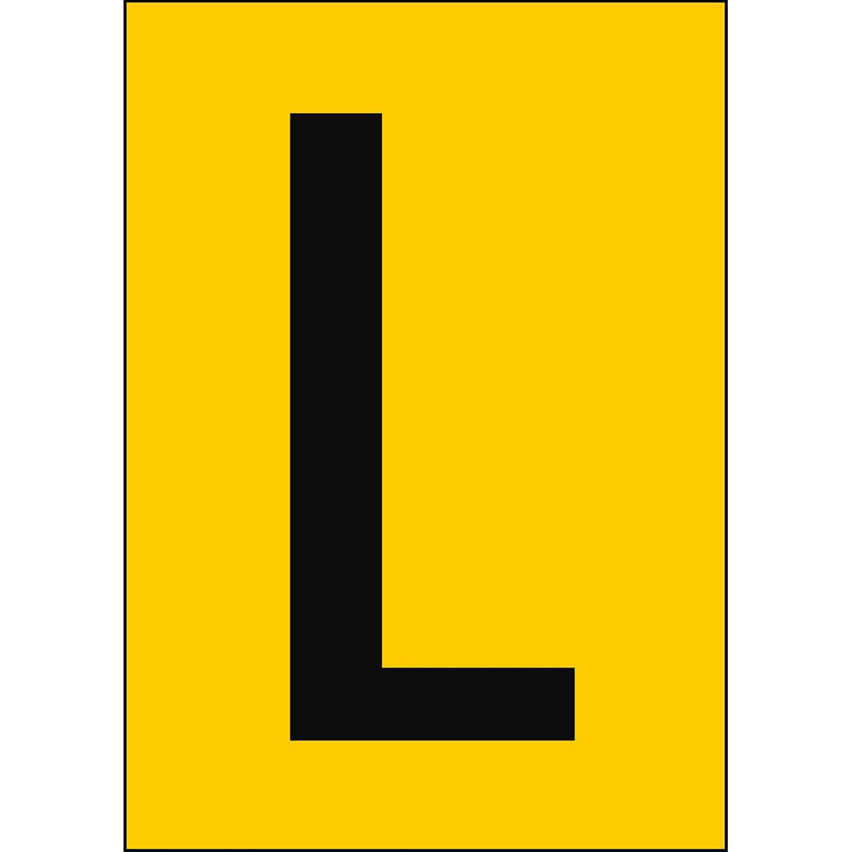 Chiffres et lettres A4 - Jaune/Noir - L - B-7527 (Polypropylène)