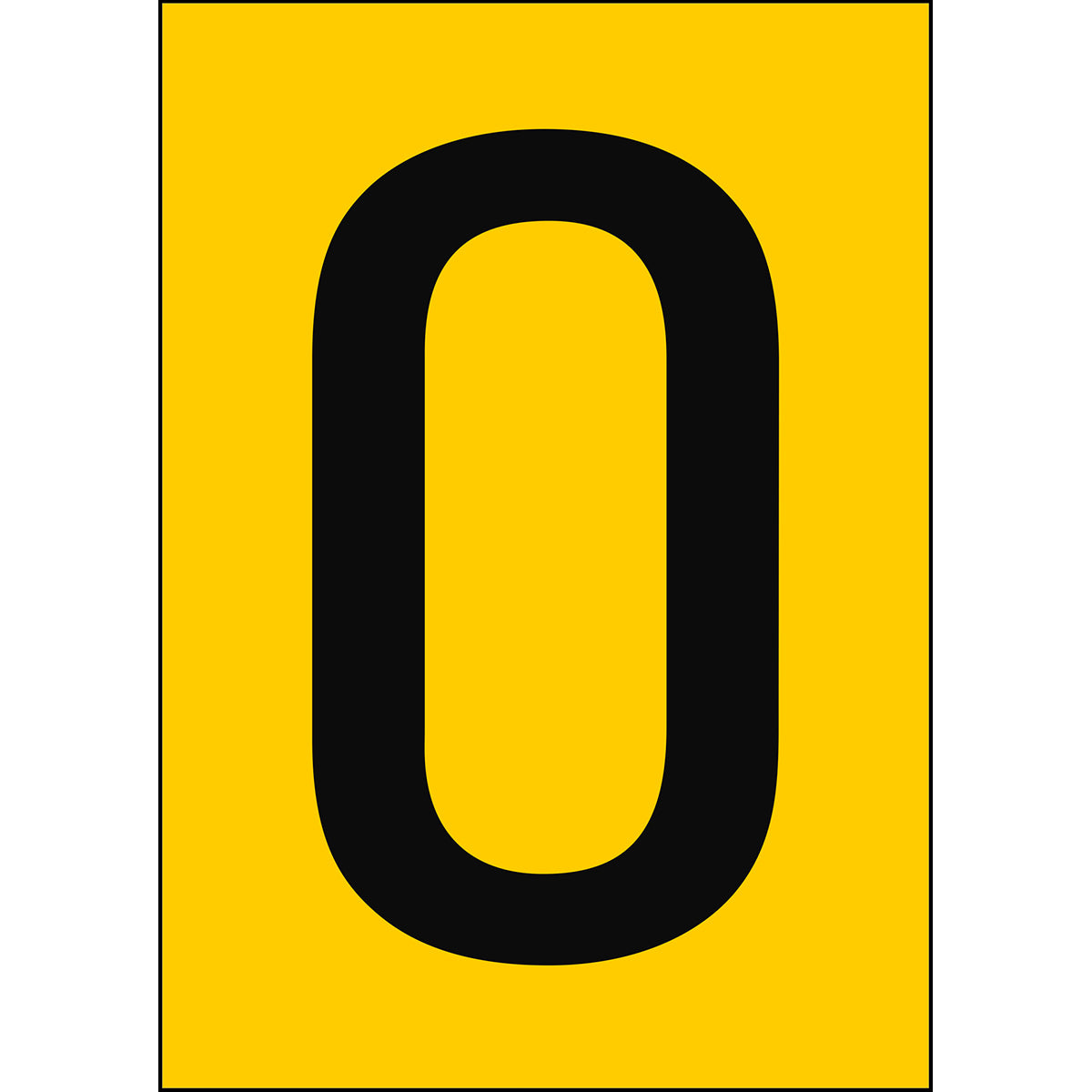Numbers & Letters A4 - Yellow/Black - O - B-859 (Magnetic Foil)