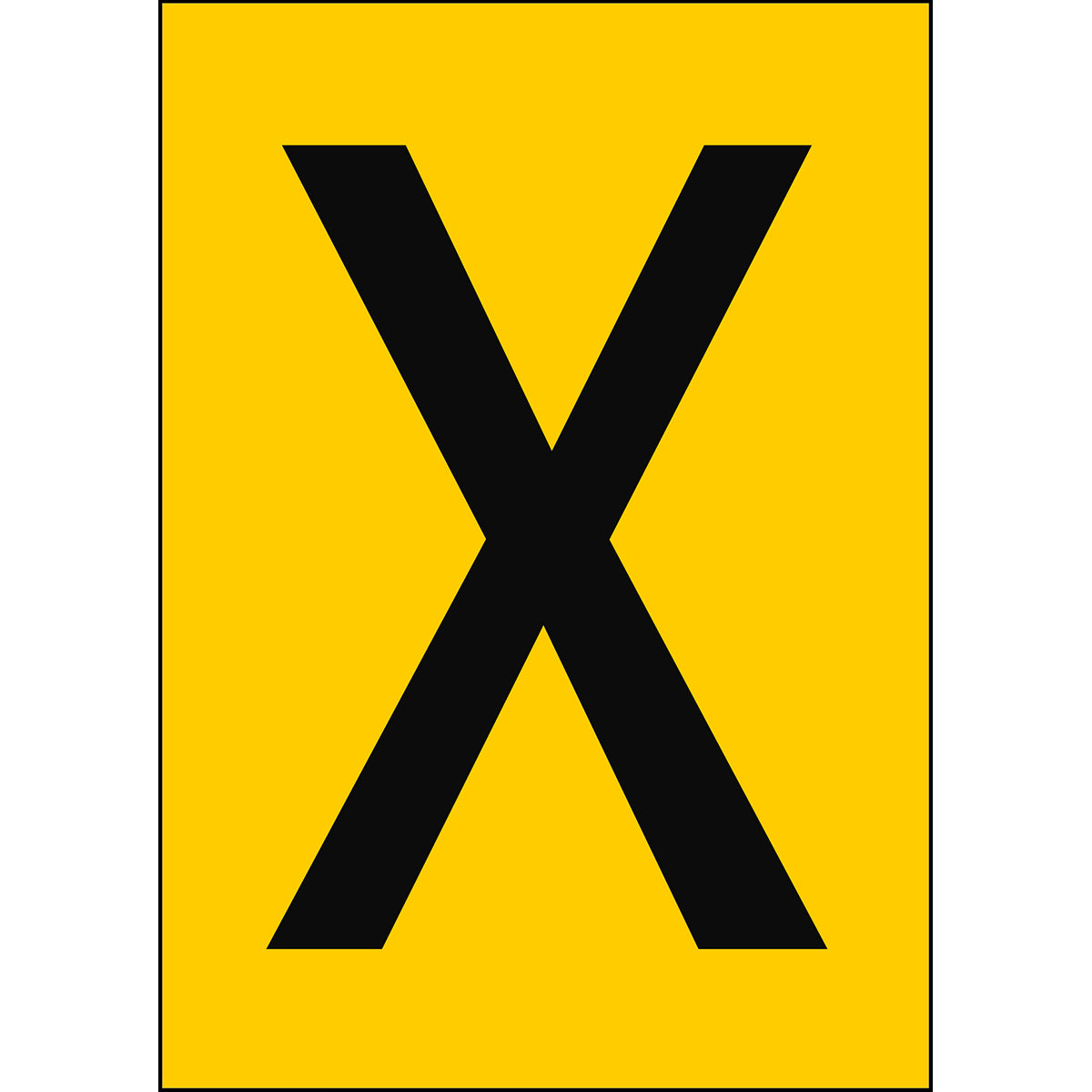Numbers & Letters A4 - Yellow/Black - X - B-859 (Magnetic Foil)