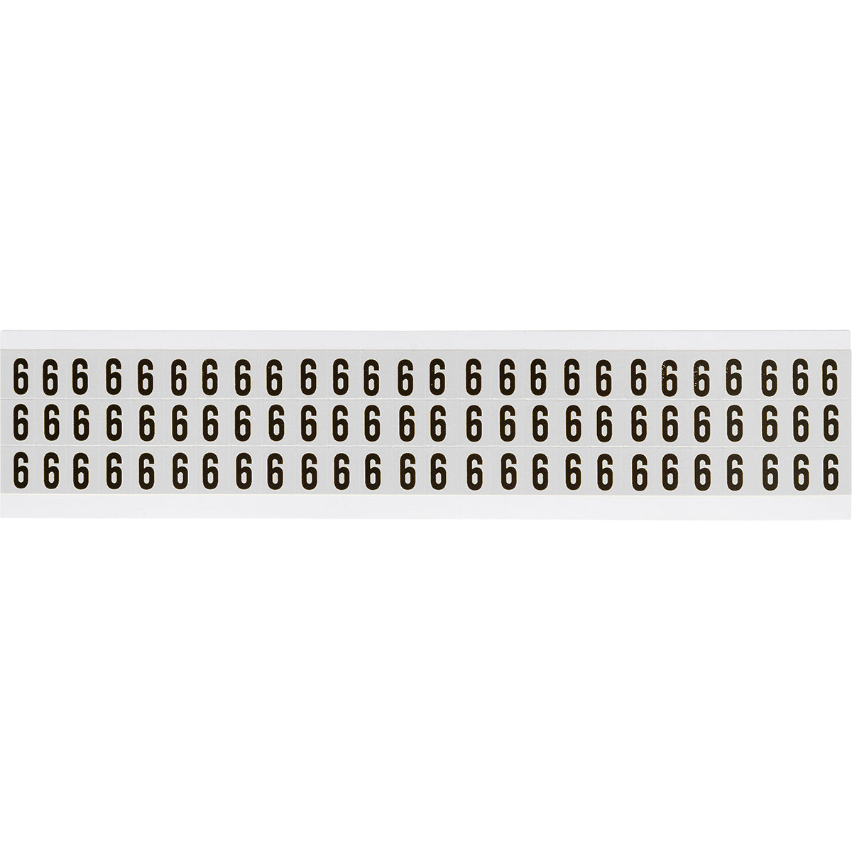 Zahlen & Buchstaben, B-499 (Nylongewebe), Weiß - 6 , 12,7 x 9,5 mm