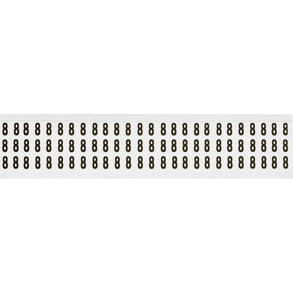 Zahlen & Buchstaben, B-499 (Nylongewebe), Weiß - 8 , 12,7 x 9,5 mm