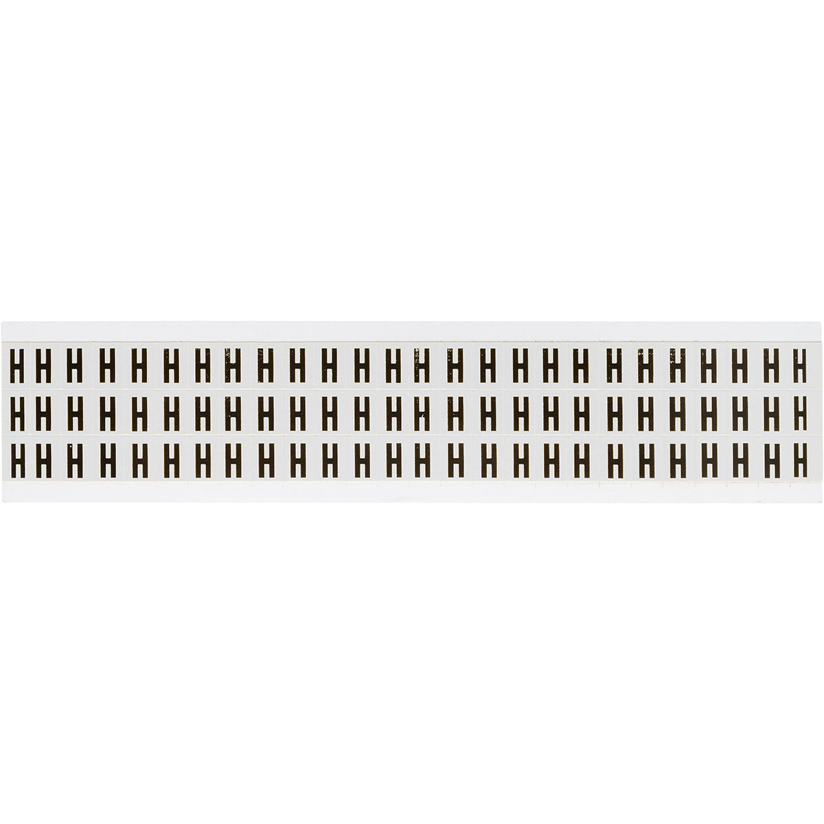 Zahlen & Buchstaben, B-499 (Nylongewebe), Weiß - H , 12,7 x 9,5 mm