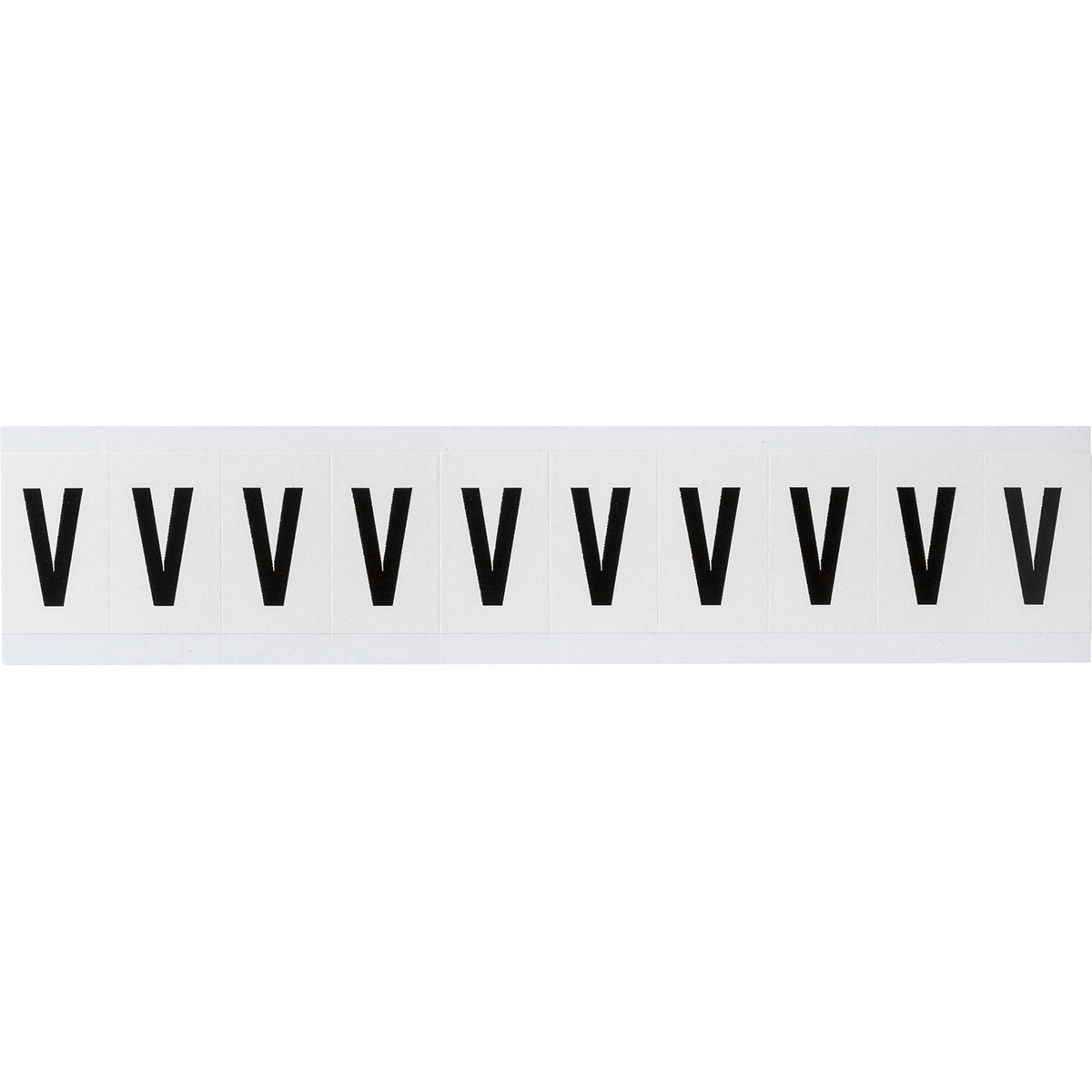 Zahlen & Buchstaben, B-499 (Nylongewebe), Weiß - V , 38 x 22 mm