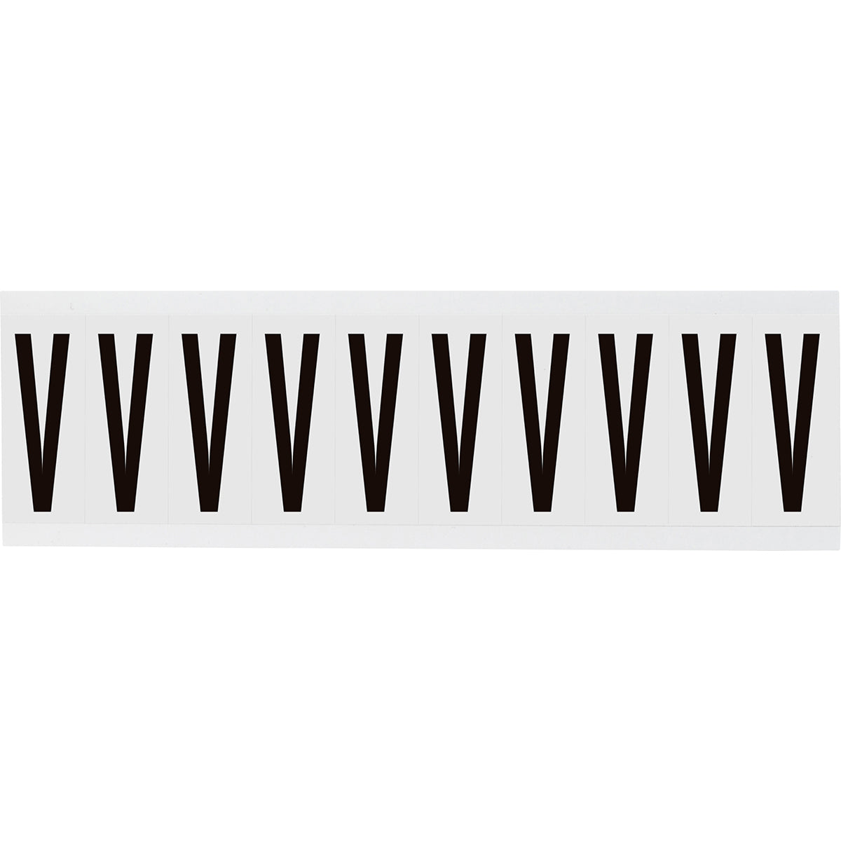 Zahlen & Buchstaben, B-499 (Nylongewebe), Weiß - V , 57 x 22 mm