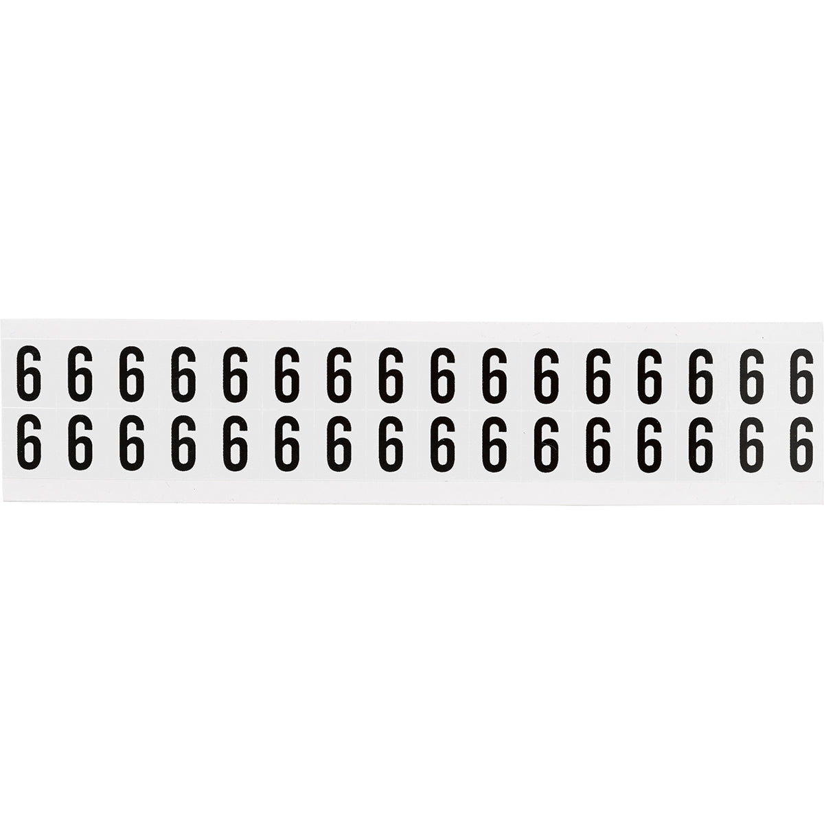 Zahlen & Buchstaben, B-499 (Nylongewebe), Weiß - 6 , 19 x 14 mm