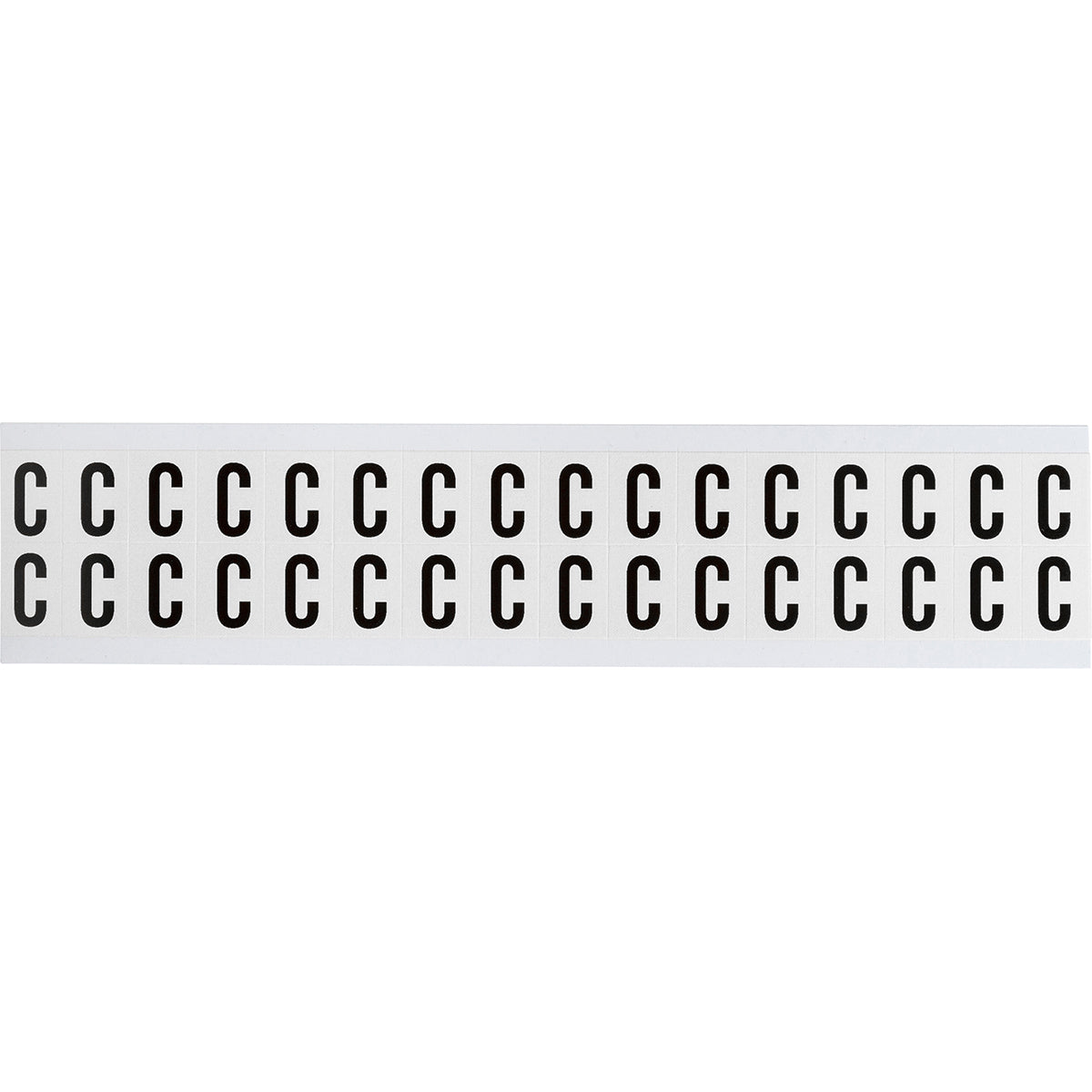 Zahlen & Buchstaben, B-499 (Nylongewebe), Weiß - C , 19 x 14 mm